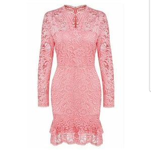 Pink lace dress